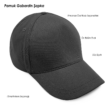 Promosyon Şapka - Pamuk - Siyah
